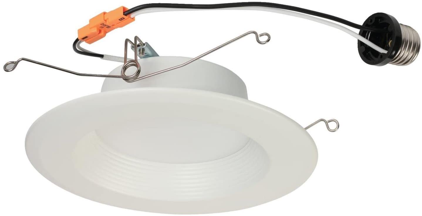 Westinghouse Lighting 5056000 65-Watt Equivalent 5-6-Inch Recessed LED Downlight Dimmable Daylight Energy Star Light Bulb with Medium Base, White Trim