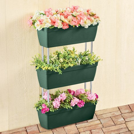 3-Tiered Vertical Garden Planter Stand Boxes