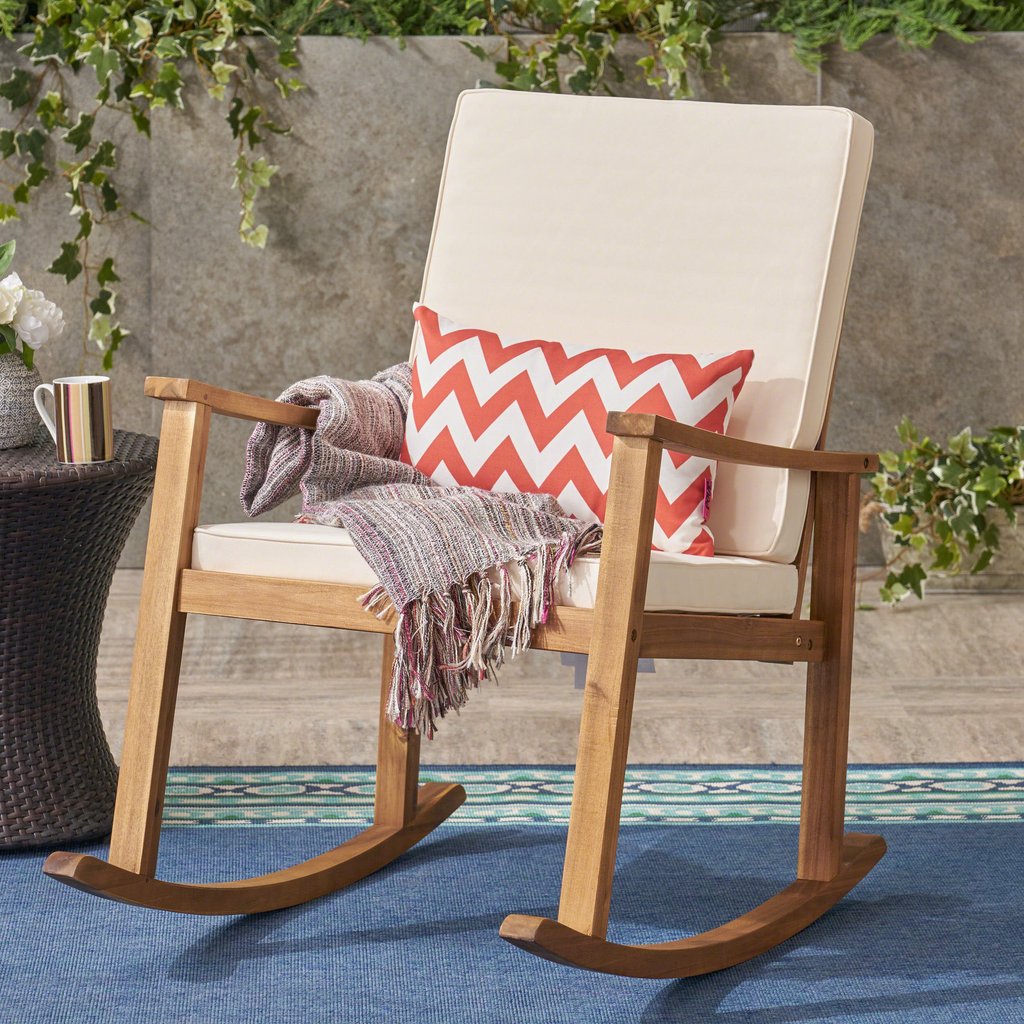 Outdoor Acacia Wood Rocking Chair