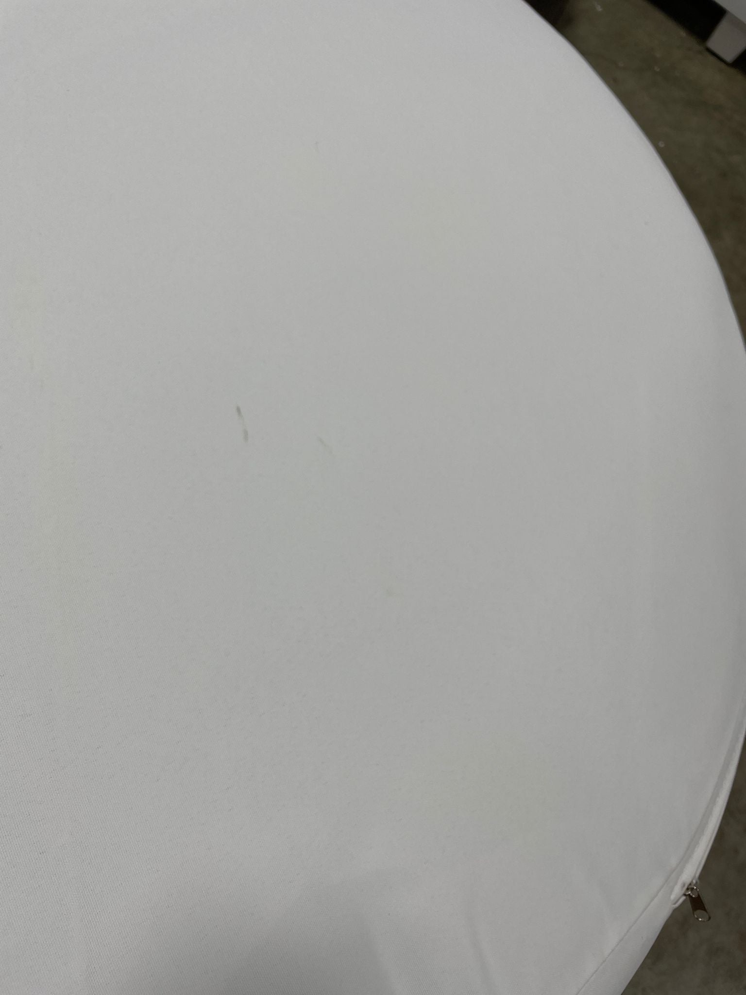 6 inch High Back Cushion for Round Ottoman in Sail White - TK Classics 020CUSHION-ROUND-WHITE CA319