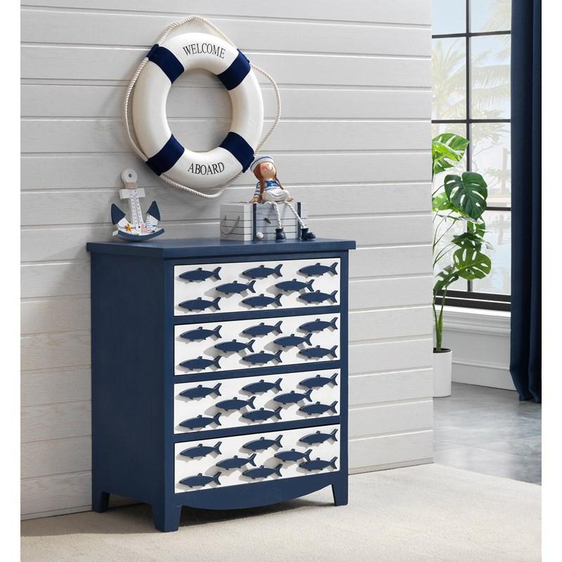 51509 Four Drawer Chest (Accent Cabinets - Chests) KB1110-A6-B1-P1