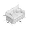 65'' Rolled Arm Slipcovered Loveseat with Reversible Cushions CAO105