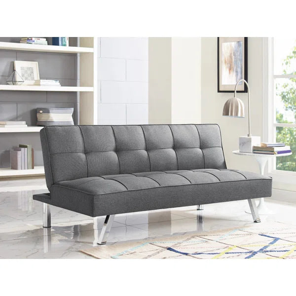 66.1" Wide Tufted Back Convertible Sofa