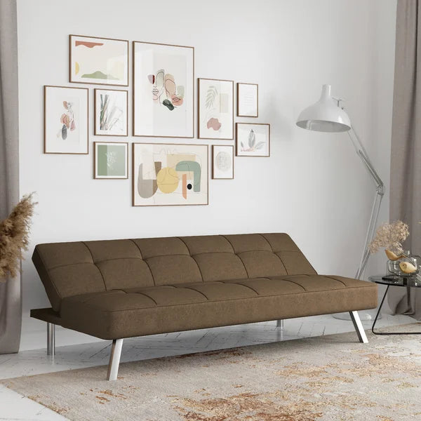 66.1" Wide Tufted Back Convertible Sofa