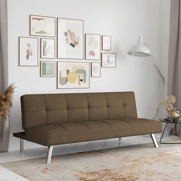 66.1" Wide Tufted Back Convertible Sofa