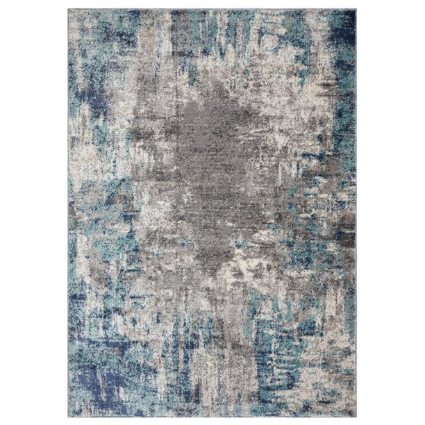 Luxe Weavers Euston Collection Abstract Area Rug Dark Blue, Light Blue 9x12