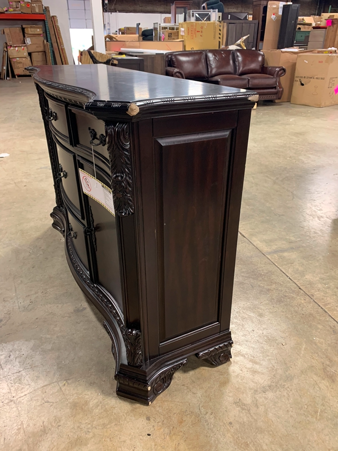 *AS-IS* Brown Abagail 60'' Wide 5 Drawer Wood Buffet Table