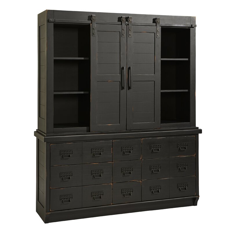 Black 68" Wide  Dining Hutch CL958
