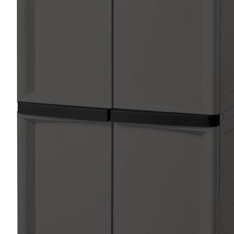 69.4" H x 25.6" W x 18.9" D Adjustable 4-Shelf Storage Cabinet