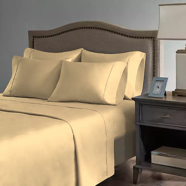 6 Piece Premium Bamboo Sheet Set, Deep Pockets, 45 Colors, 2200 Count, Sily Soft, by Lexington Elegance