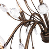 6 - Light Candle Style Unique Chandelier with Crystal Accents