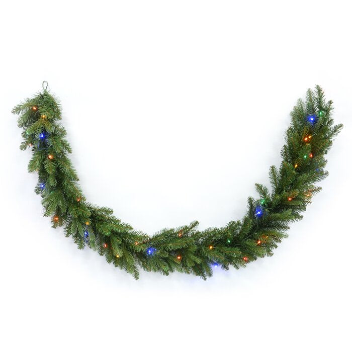 6' Classic Spruce Pre-Lit Garland with 40 Multicolored Lights (#K6499)