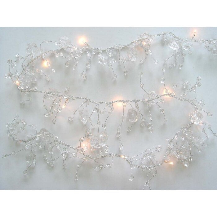 6' White Crystal Novelty Garland