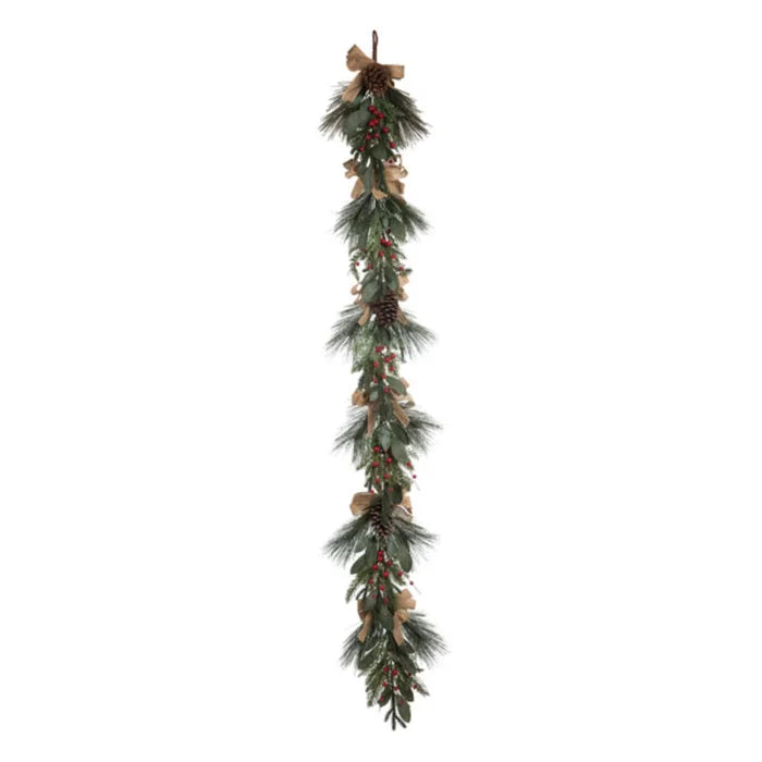 6' Burlap Bow Garland