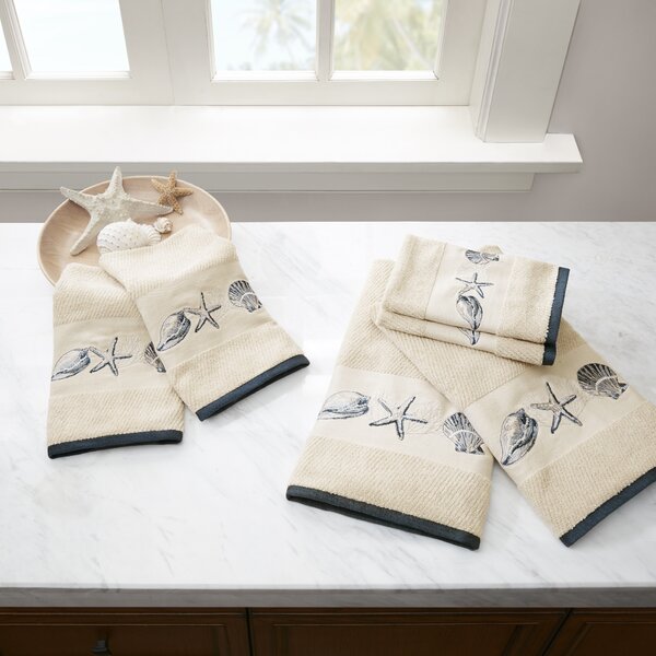 6 Piece 100% Cotton Towel Set ACS197