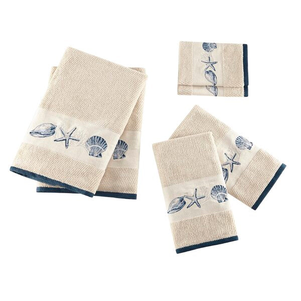 6 Piece 100% Cotton Towel Set ACS197