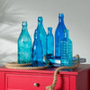 6 Piece Ronda Blue Glass Decorative Bottles Set
