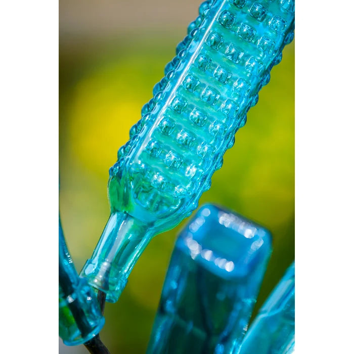 6 Piece Ronda Blue Glass Decorative Bottles Set