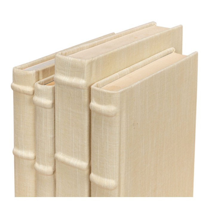 6 Piece Saugus Ecru Linen Decorative Book Set