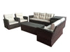 Beige 6 Piece Sofa Seating Group with Cushions (2 Boxes) K7503