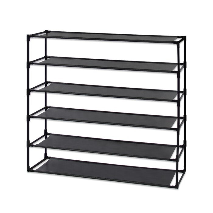 6 Tier Steel 60 Pair Shoe Rack (Set of 2)