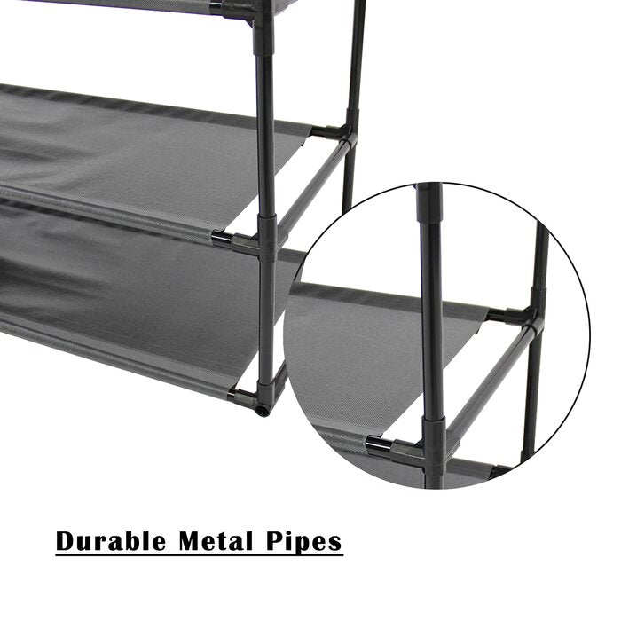 6 Tier Steel 60 Pair Shoe Rack (Set of 2)