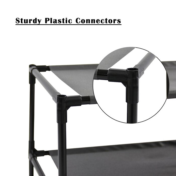 6 Tier Steel 60 Pair Shoe Rack (Set of 2)