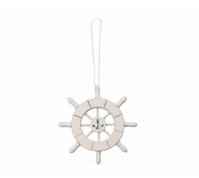 6" Decorative Ship Wheel with Anchor Christmas Tree Ornament B10-LC431