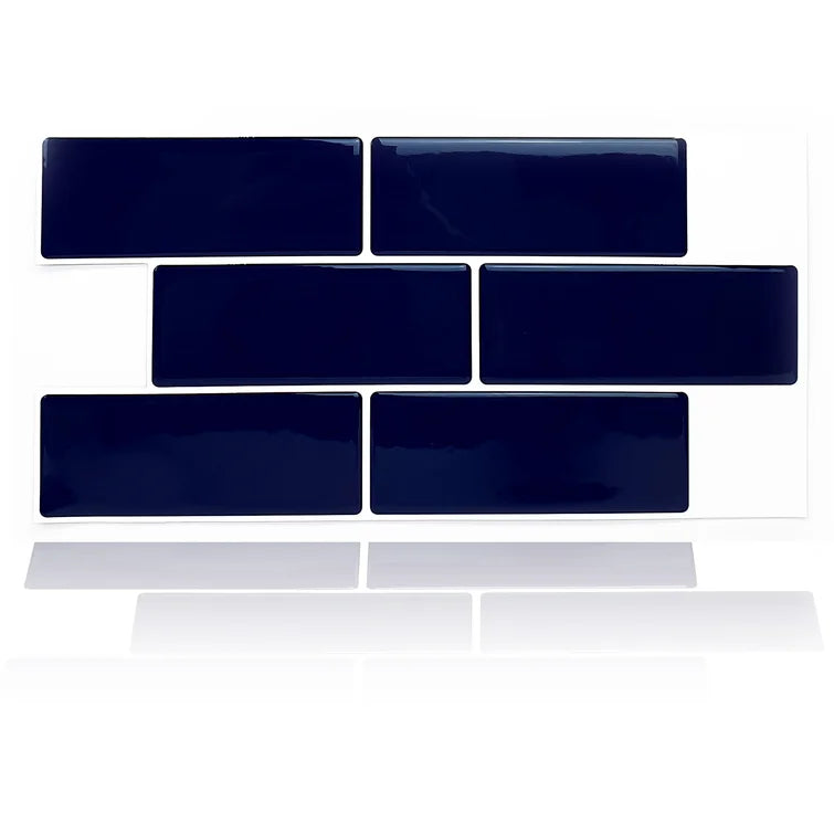 Blue 6" x 12" Gel Peel & Stick Subway Tile - 2 Boxes