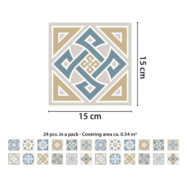 6" x 6" PVC Peel & Stick Field Tile, set of 2