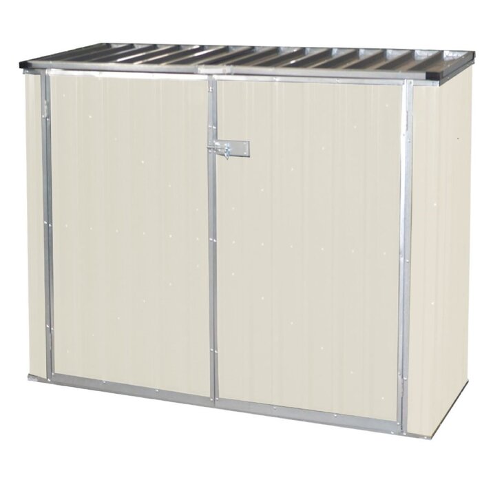 6' W x 4' D Lean To Garbage Metal Horizontal Storage Shed (#K4876)