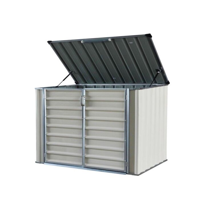 6' W x 4' D Lean To Garbage Metal Horizontal Storage Shed (#K4876)