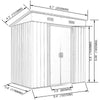 6 ft. W x 4 ft. D Metal Storage Shed