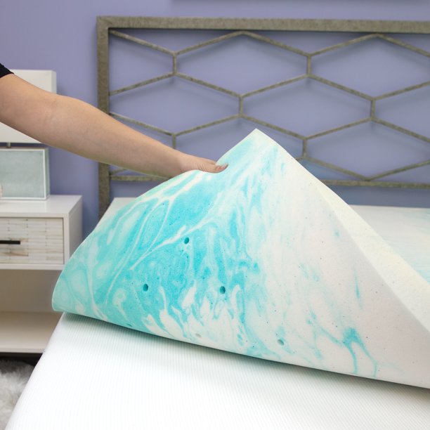 2" Gel Swirl Memory Foam Mattress Topper Full