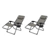 Outdoor Zero Gravity Chair Lounger, 2 Pack - Grey