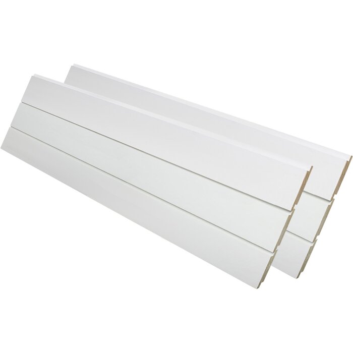 7.25" x 84" Shiplap Wall Paneling in Primed White, (Set of 6)