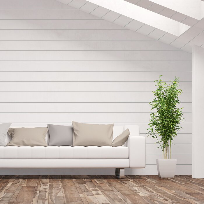 7.25" x 84" Shiplap Wall Paneling in Primed White, (Set of 6)