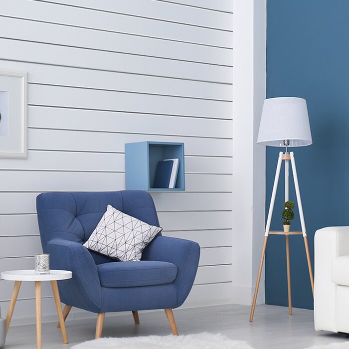 2 BOXES - Shiplap 7.25" x 84" Solid Wood Wall Paneling in White - 50 SQUARE FEET - 2 BOXES (#K2839)