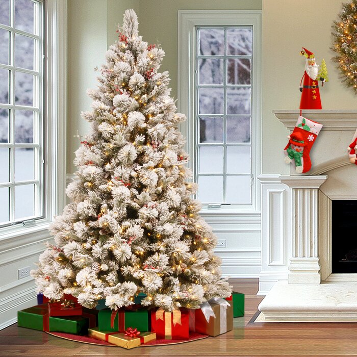 7.5'' Lighted Artificial Pine Christmas Tree