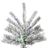 7.5' Flocked Slim Sierra Artificial Christmas Tree with 700 LED Multi-Colored Lights
