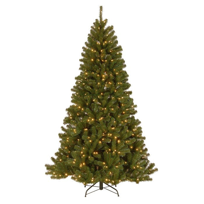 7.5' Lighted Faux Spruce Christmas Tree