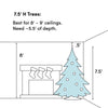 7.5' Green Artificial Christmas Tree with 800 Clear/White Lights CA393