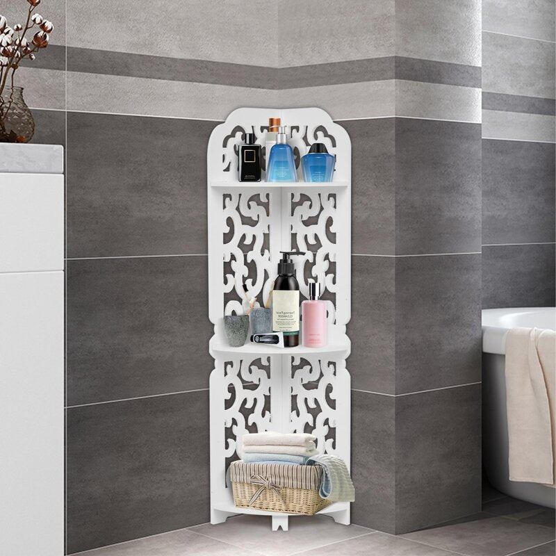 7.8'' W x 31.4'' H x 7.8'' D Free-Standing Bathroom Shelves