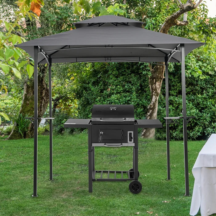 7.9 Ft. W x 4.9 Ft. D Metal Grill Gazebo
