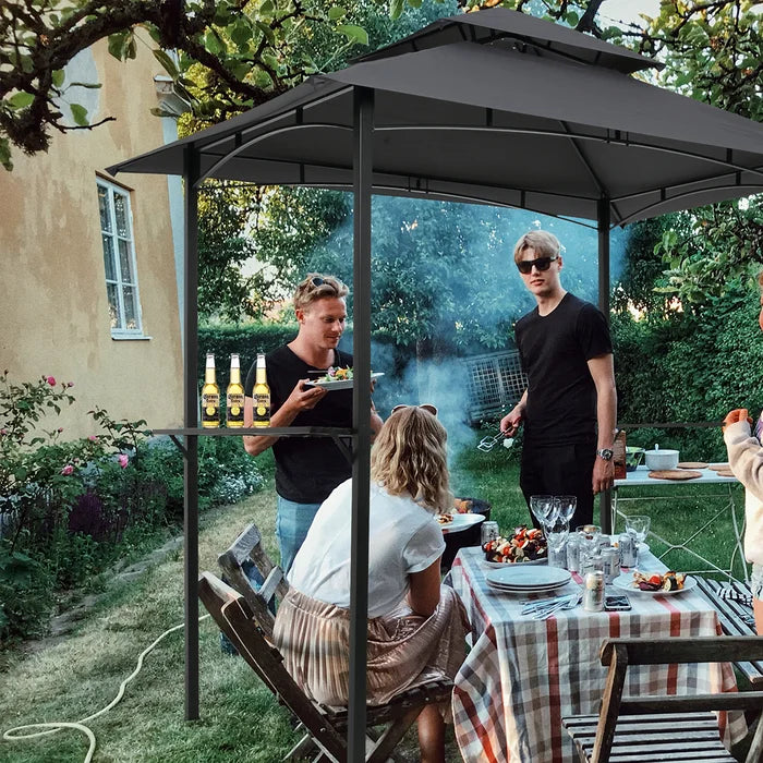 7.9 Ft. W x 4.9 Ft. D Metal Grill Gazebo