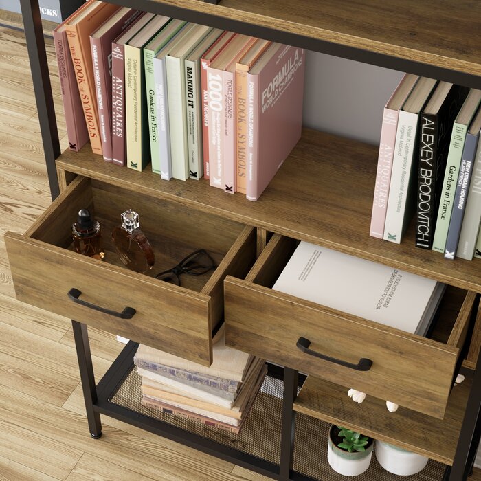 70.9'' H x 35.4'' W Iron Bookcase