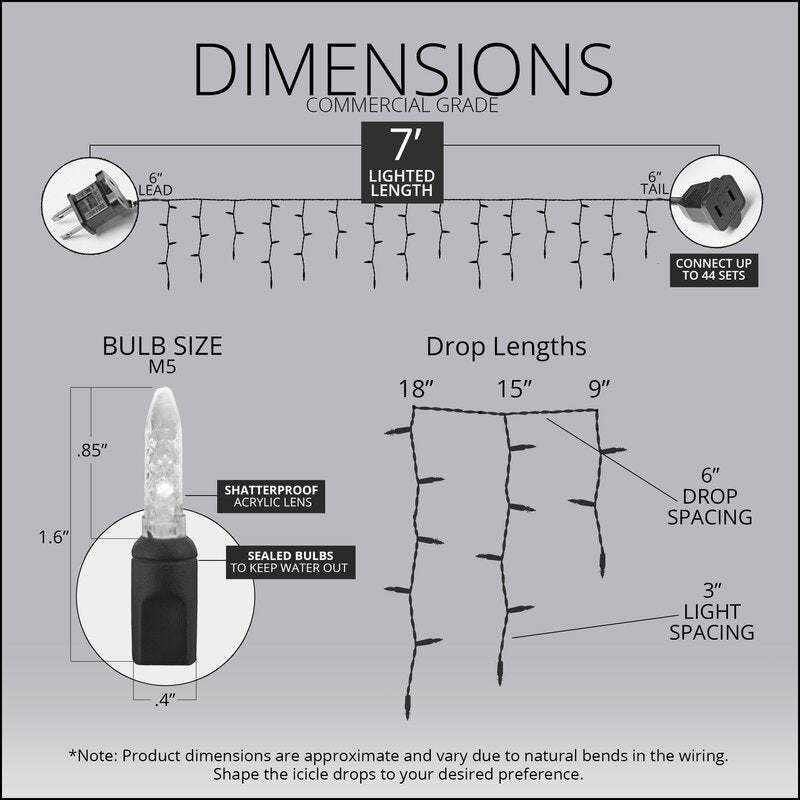 70 Light LED Icicle Light B84-VS269