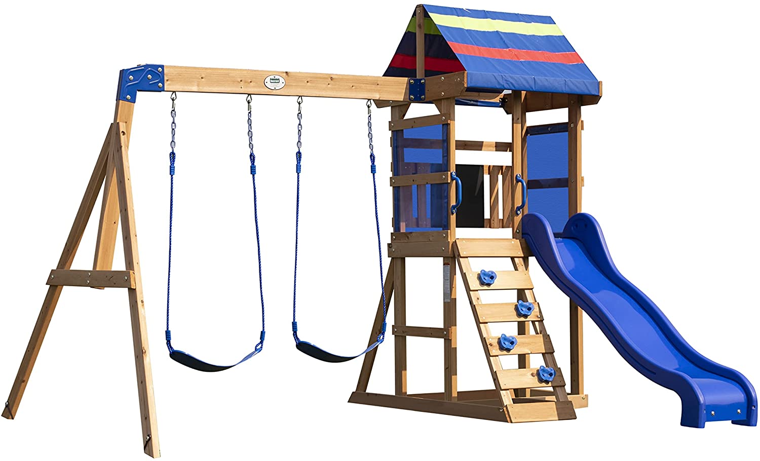 Backyard Discovery Bay Pointe All Cedar Wooden Swing Set