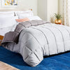 Comforter Duvet Insert Cal King Stone/Charcoal Down Alternative All Season Microfiber-Cal King Size - Box Stitched