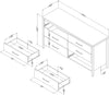 South Shore Gravity 6-Drawer Double Dresser, Seaside Pine